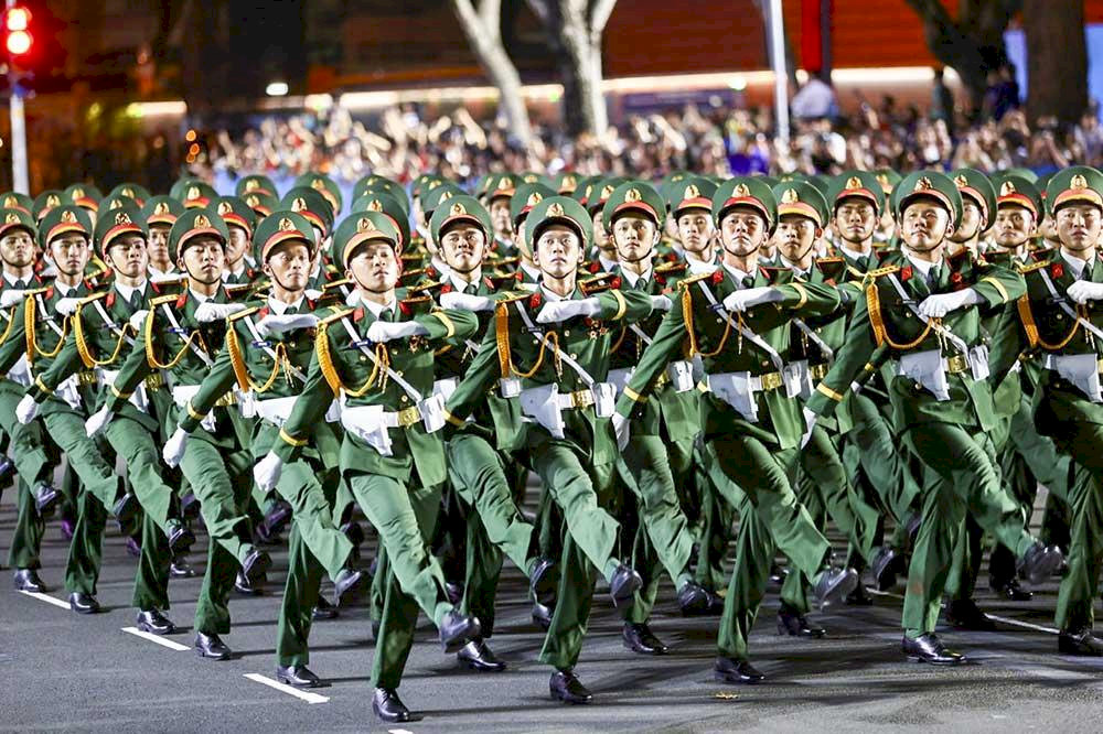 Các khối tham gia diễu binh